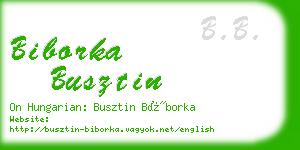 biborka busztin business card